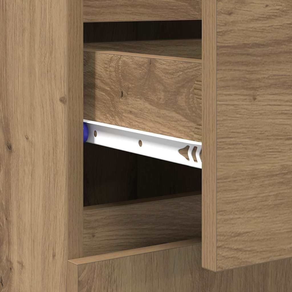 Kreveta Umjetnički hrast 60 x 35 x 70 cm Obrađeno drvo i čelik