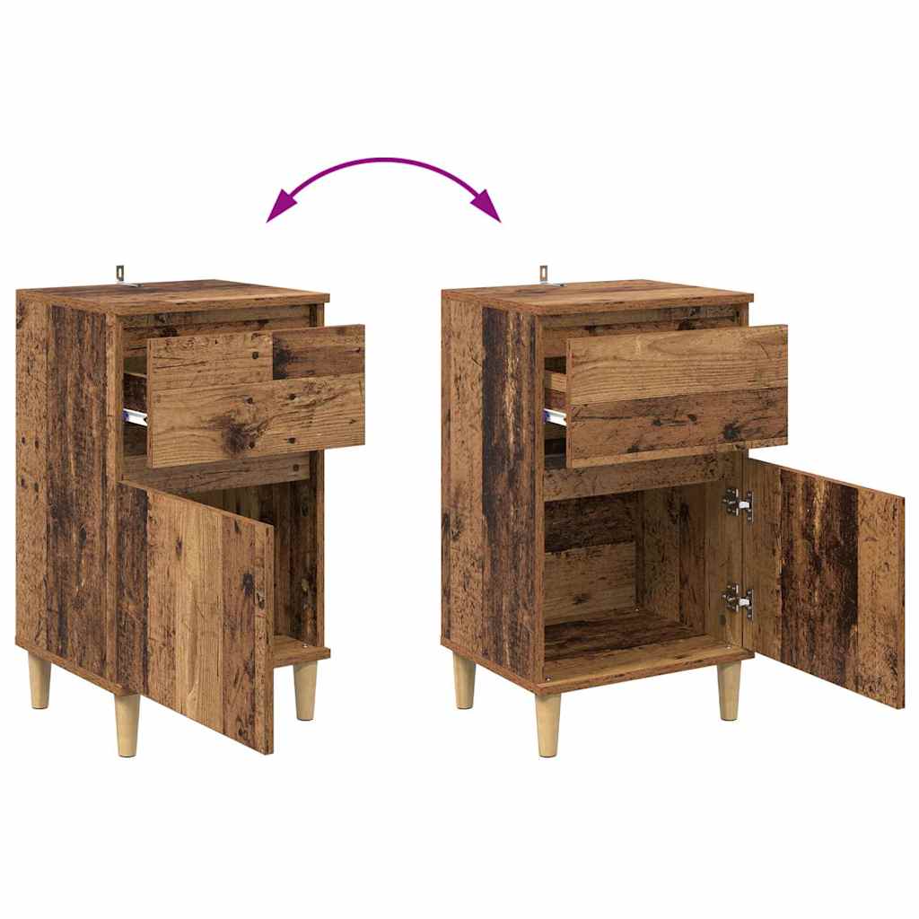 Noćni ormar 2 pcs Staro drvo 40 x 35 x 70 cm Konstruirano drvo