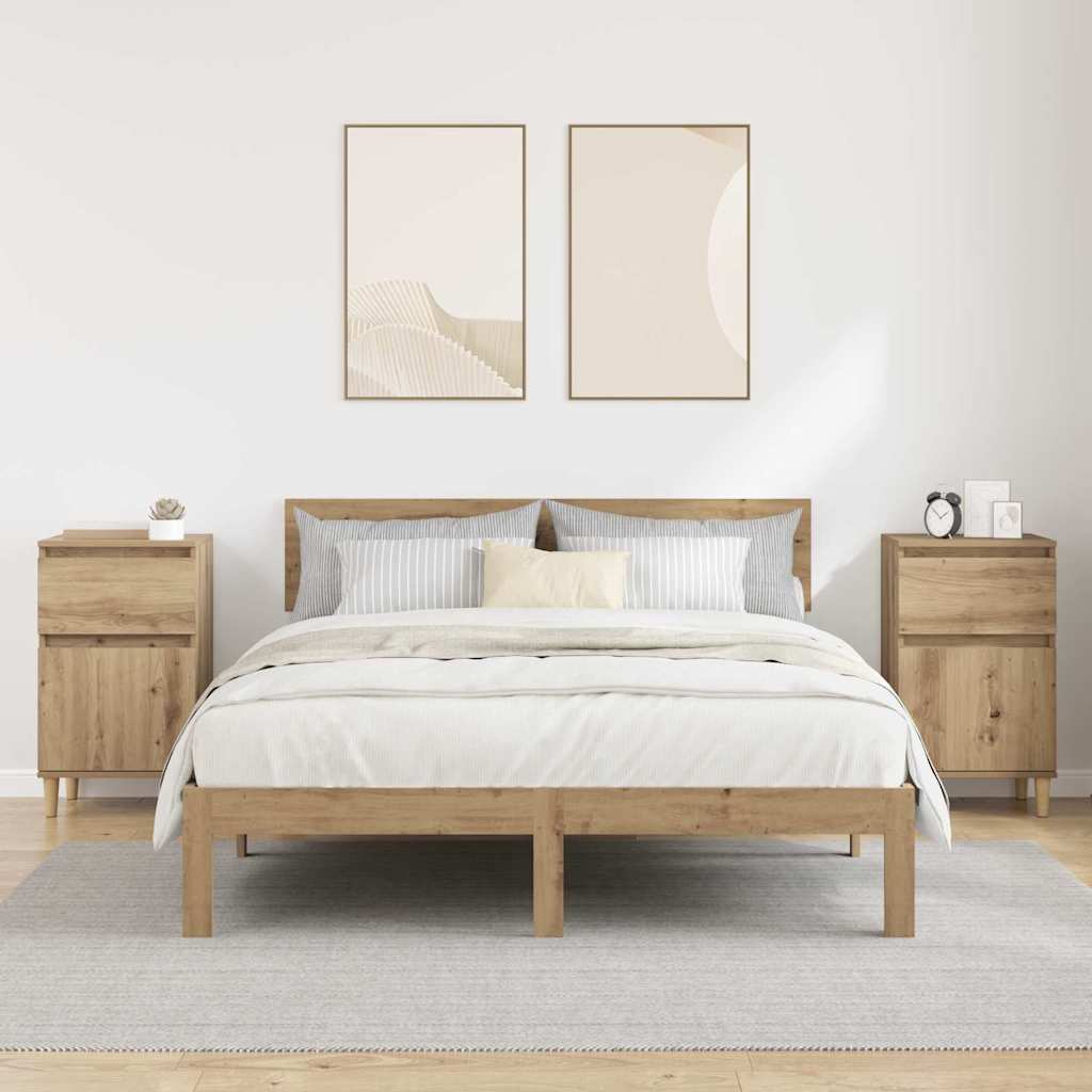 Noćni ormar 2 kom. Umjetnički hrast 40 x 35 x 70 cm