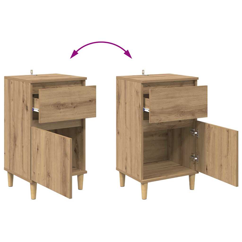Noćni ormar s ladicama 2 pcs Umjetnički hrast 40 x 35 x 70 cm