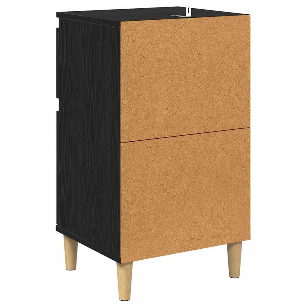Noćni ormar 2 pcs Crni hrast 40 x 35 x 70 cm Konstruirano drvo
