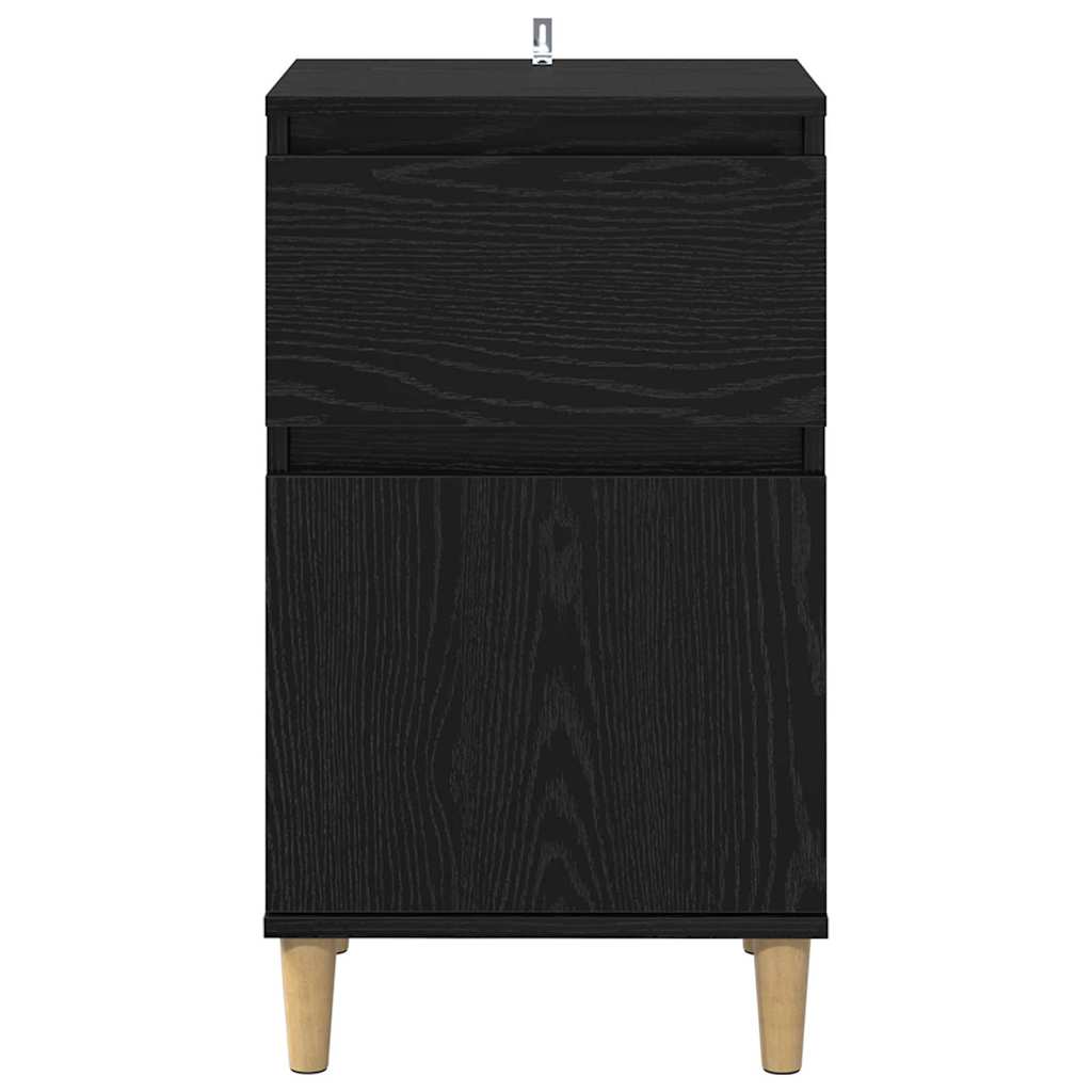 Noćni ormar 2 pcs Crni hrast 40 x 35 x 70 cm Konstruirano drvo