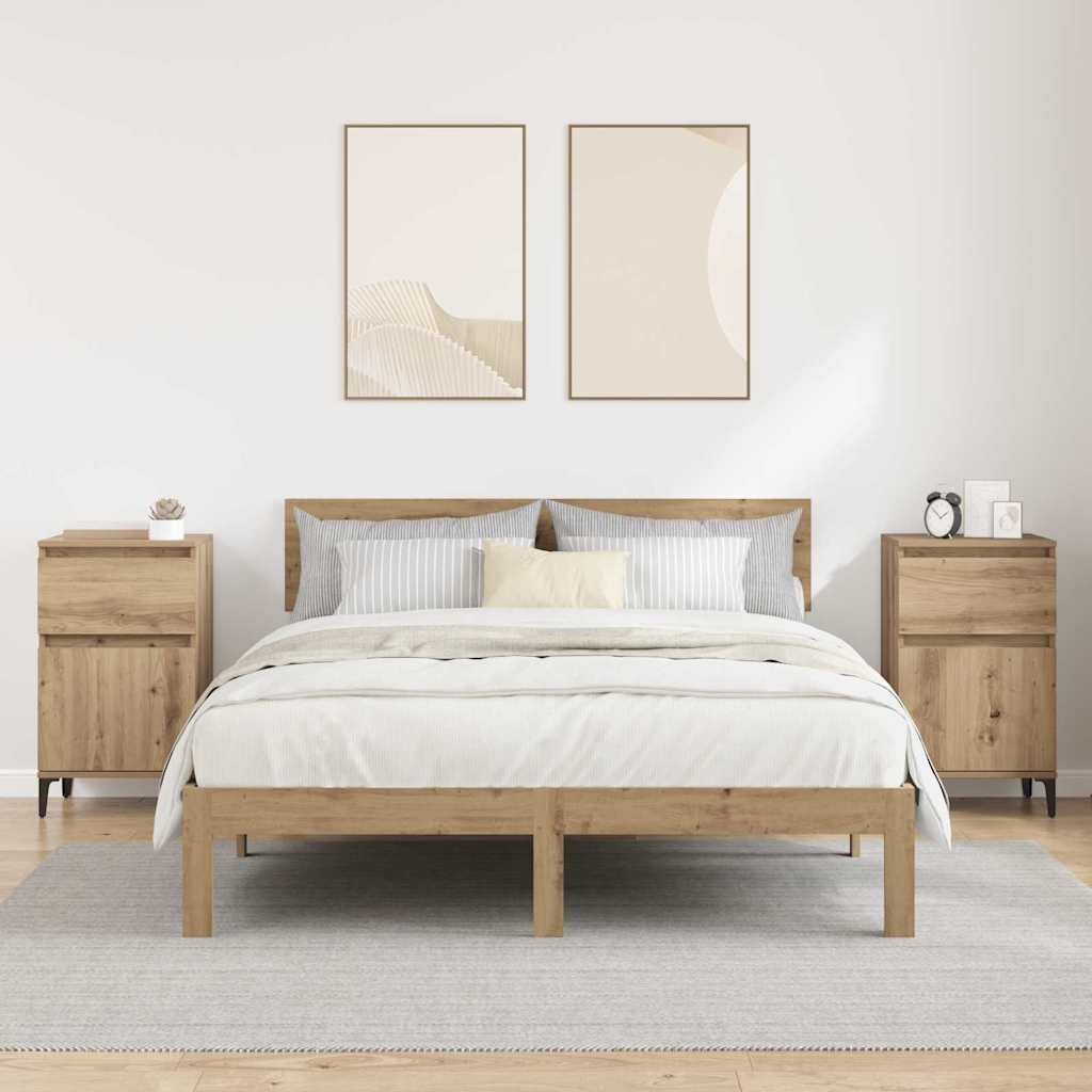 Noćni ormar s ladicama 2 pcs Umjetnički hrast 40 x 35 x 70 cm