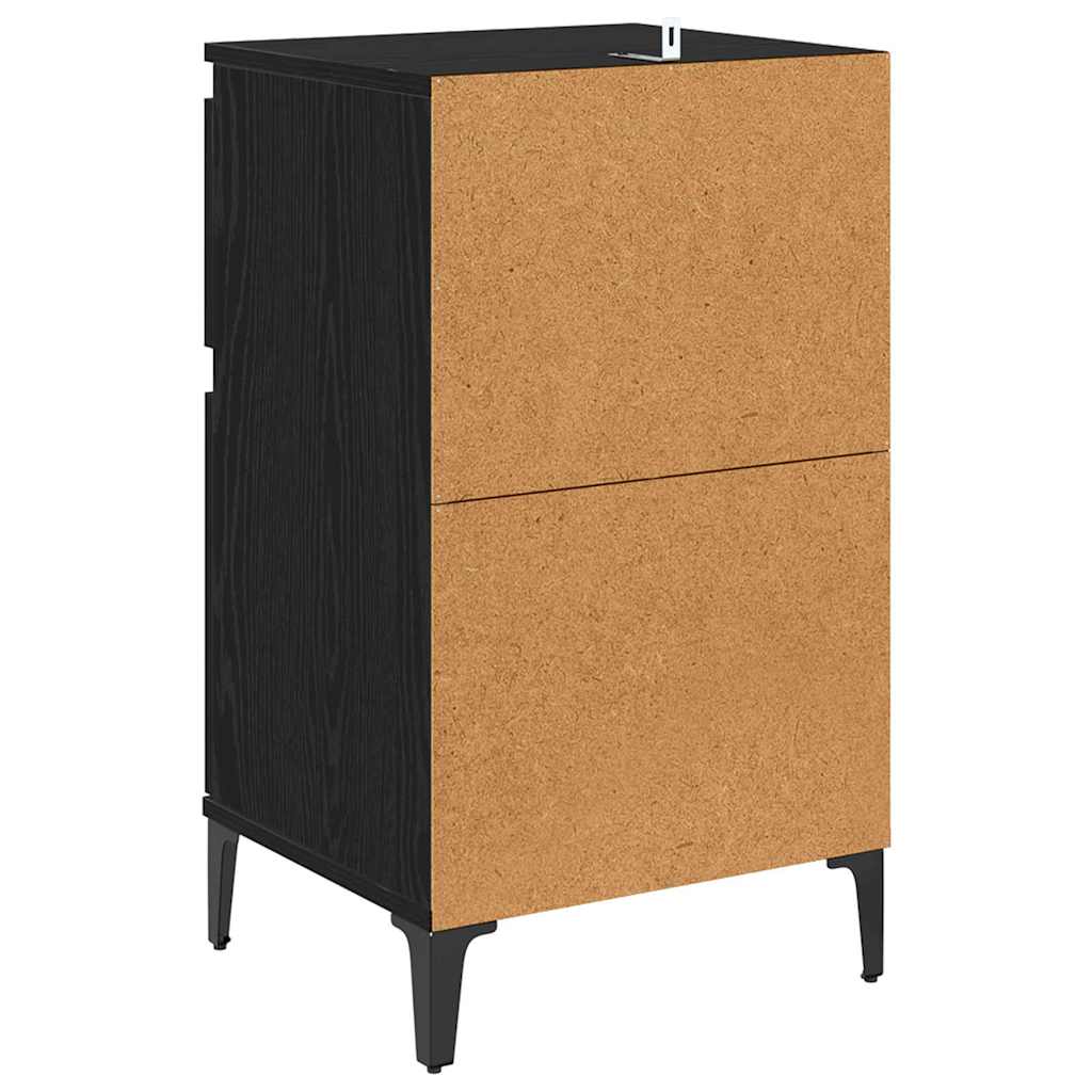 Noćni ormar 2 pcs Crni hrast 40 x 35 x 70 cm Konstruirano drvo
