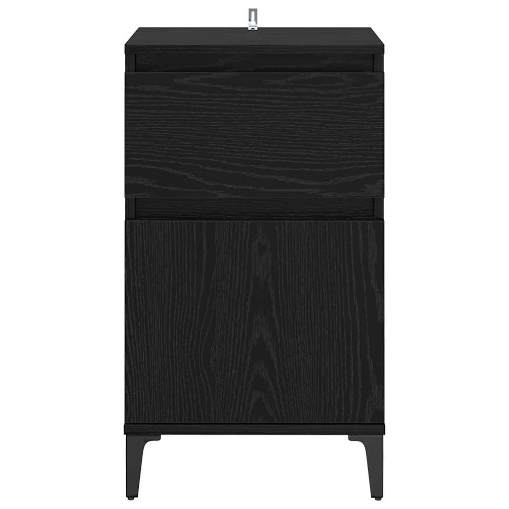 Noćni ormar 2 pcs Crni hrast 40 x 35 x 70 cm Konstruirano drvo
