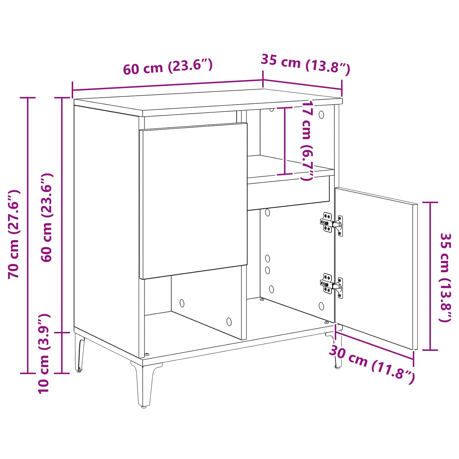 Kreveta Staro drvo 60 x 35 x 70 cm Konstruirano drvo