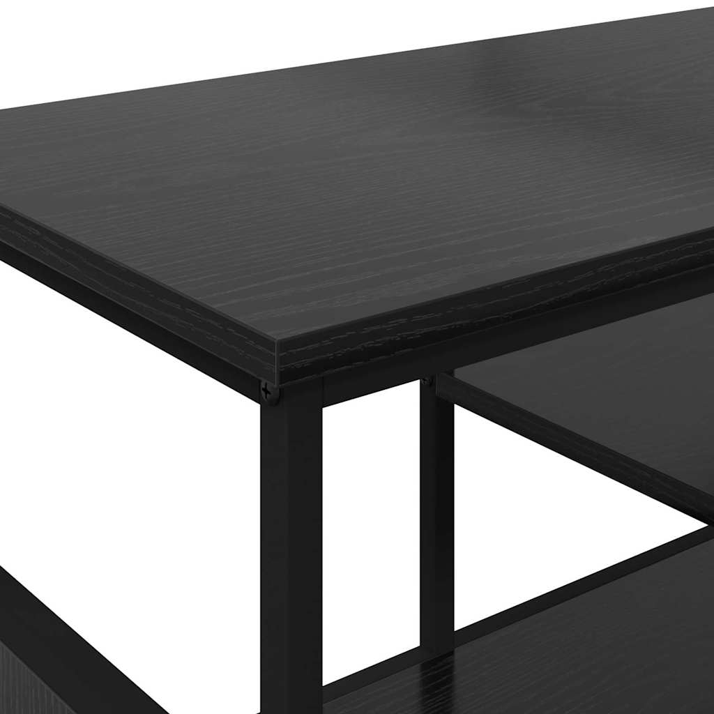 TV ormar Crni hrast 100 x 35 x 45 cm Obrađeno drvo i čelik