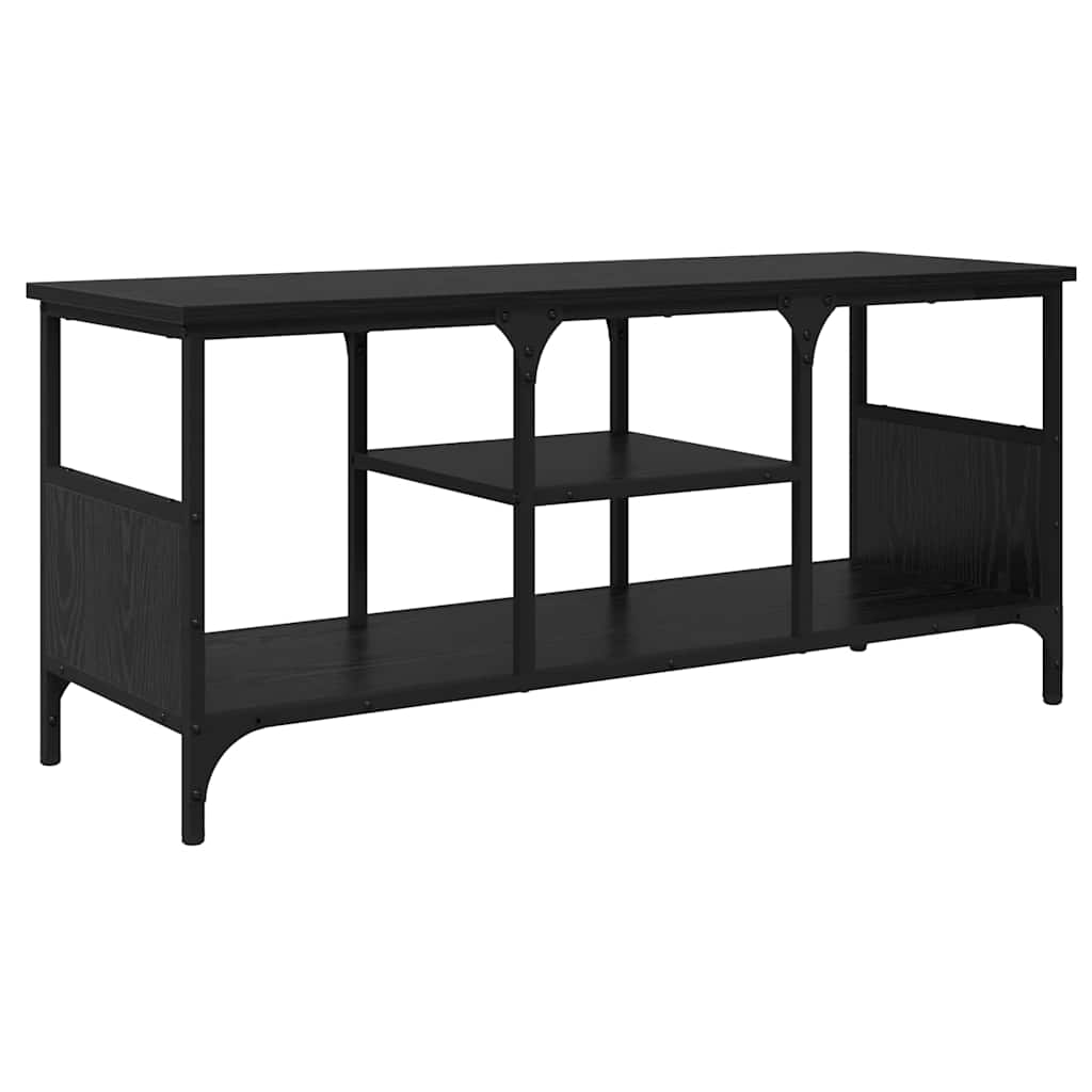 TV ormar Crni hrast 100 x 35 x 45 cm Obrađeno drvo i čelik