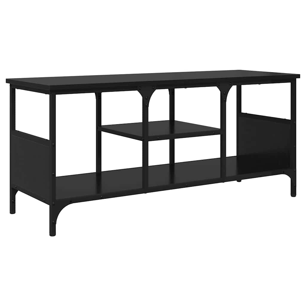 TV ormar Crni hrast 100 x 35 x 45 cm Obrađeno drvo i čelik