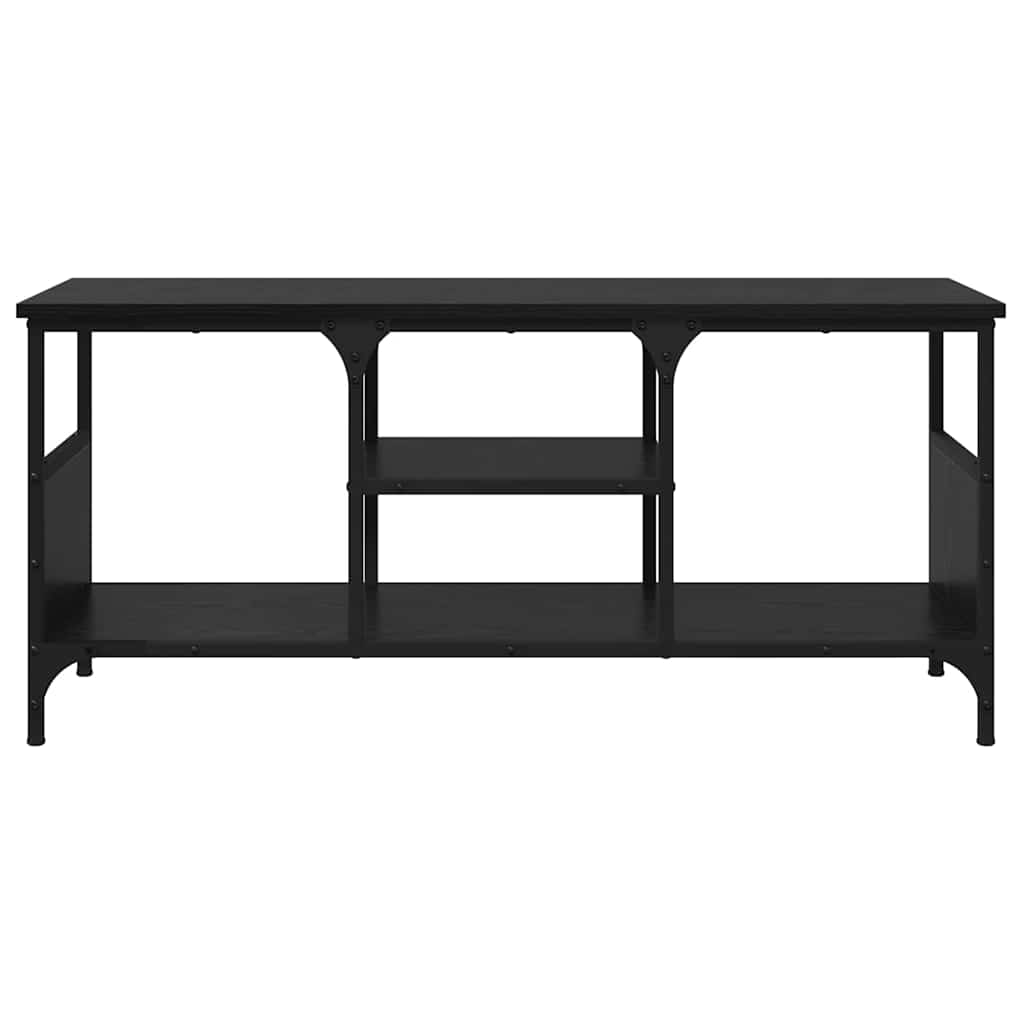 TV ormar Crni hrast 100 x 35 x 45 cm Obrađeno drvo i čelik