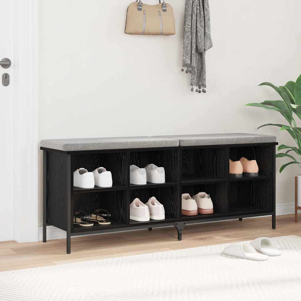 Ormar za cipele s policom Crni hrast 131 x 35 x 50 cm