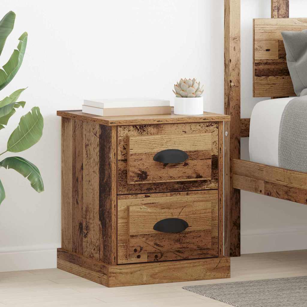 Noćni ormar s ladicama 2 pcs Staro drvo 39 x 39 x 47.5 cm