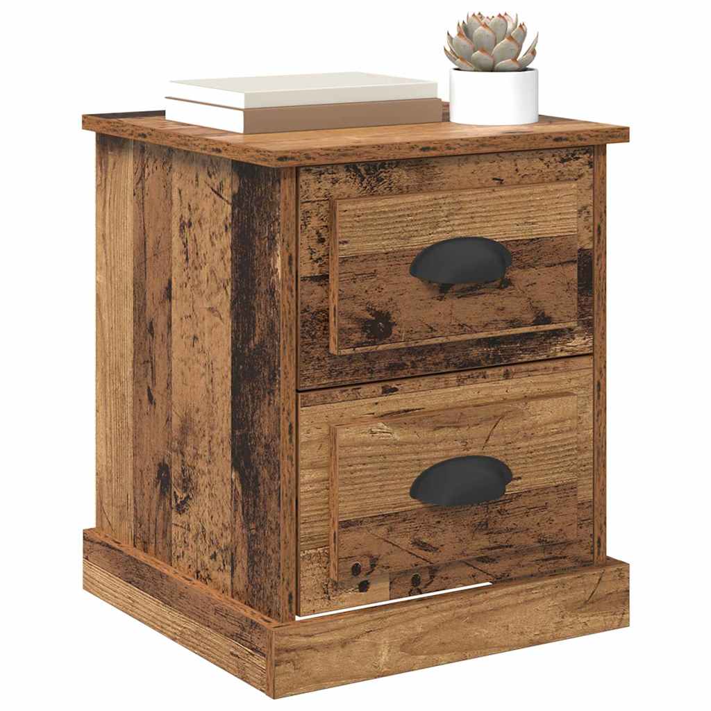 Noćni ormar s ladicama 2 pcs Staro drvo 39 x 39 x 47.5 cm