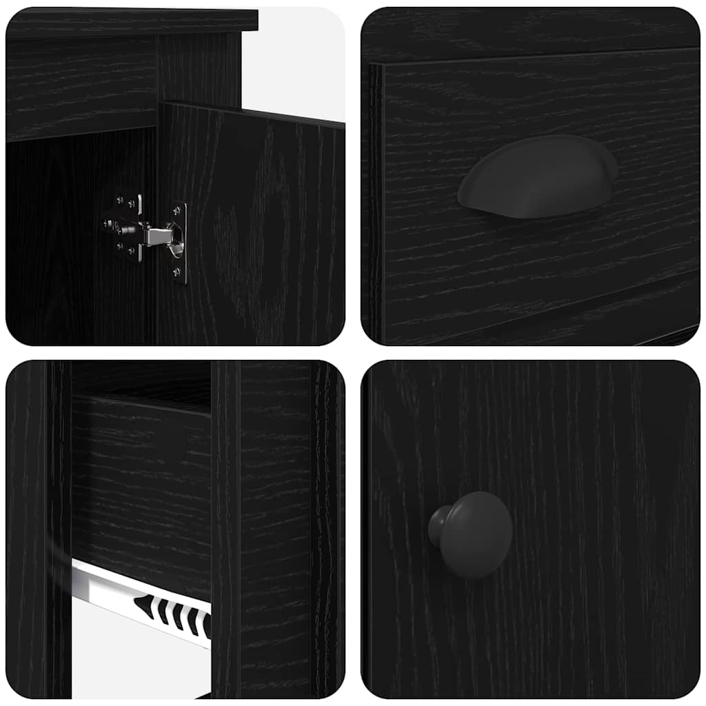 Highboard Crni hrast 60 x 35,5 x 103,5 cm Konstruirano drvo