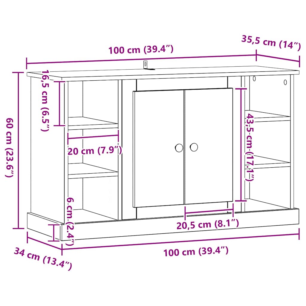 Kreveta Umjetnički hrast 100 x 35,5 x 60 cm Konstruirano drvo