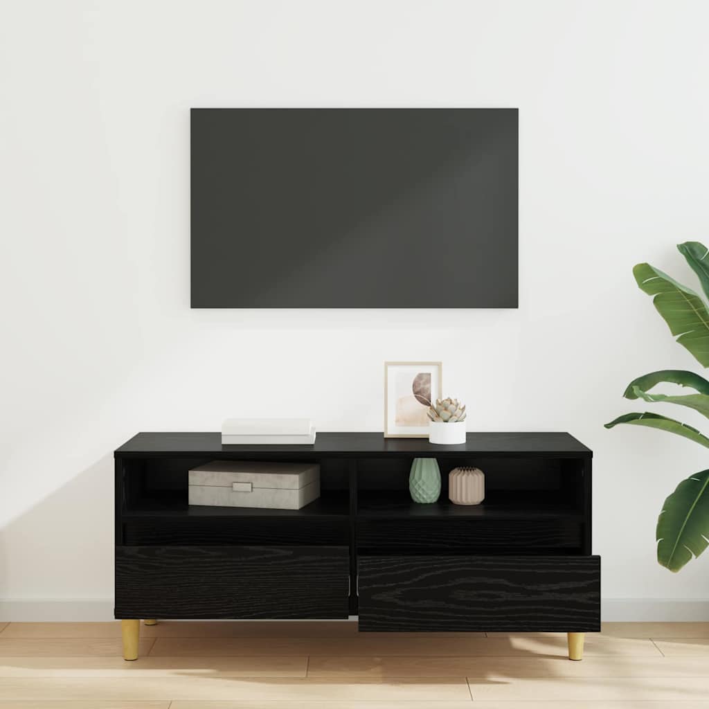TV ormar Crni hrast 100 x 34,5 x 44,5 cm Konstruirano drvo