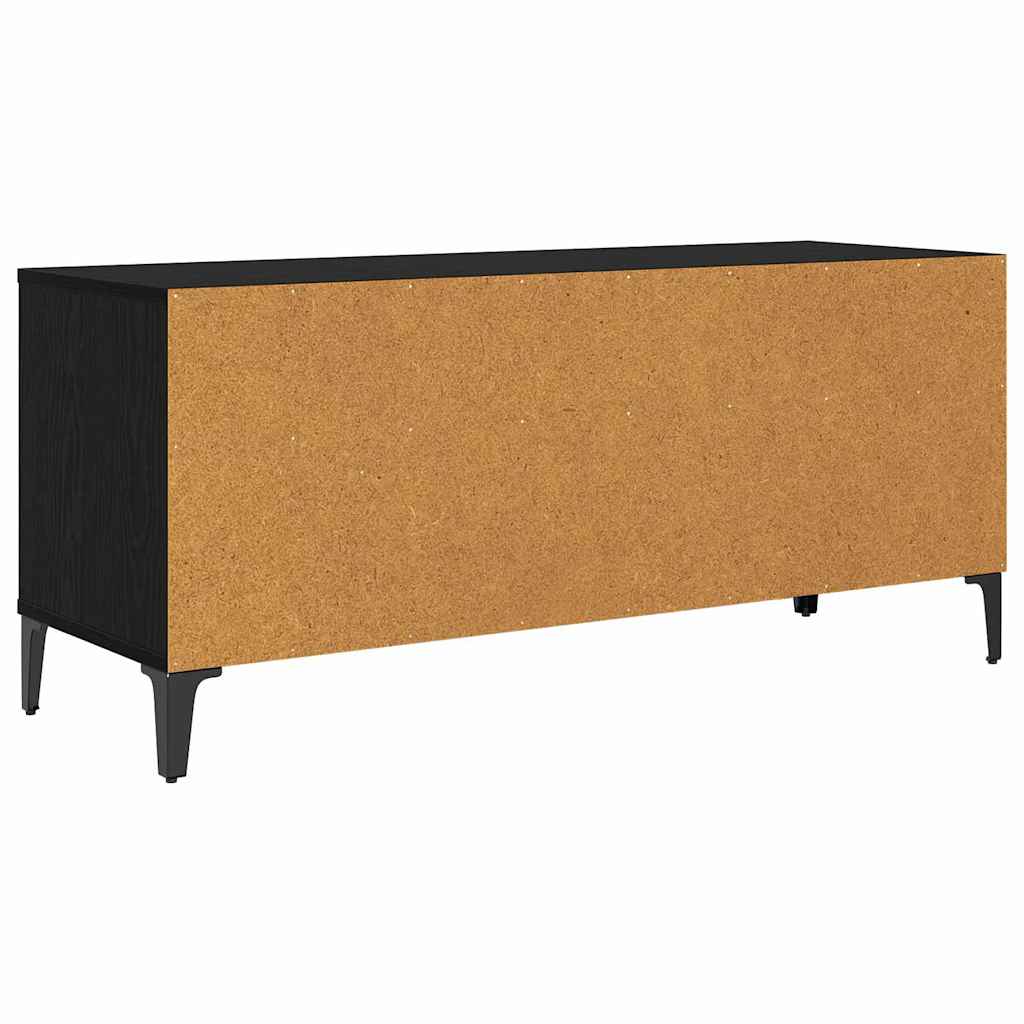 TV ormar Crni hrast 100 x 34,5 x 44,5 cm Obrađeno drvo i čelik