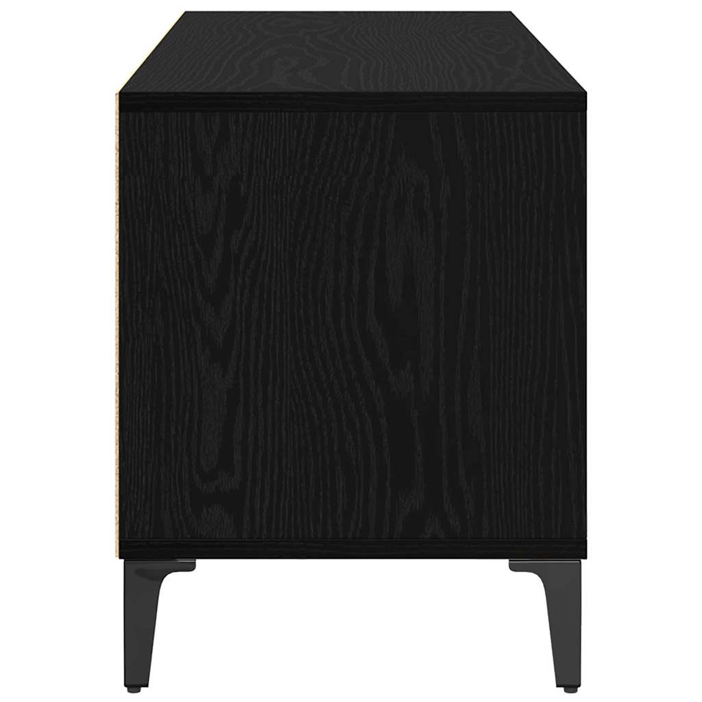 TV ormar Crni hrast 100 x 34,5 x 44,5 cm Obrađeno drvo i čelik
