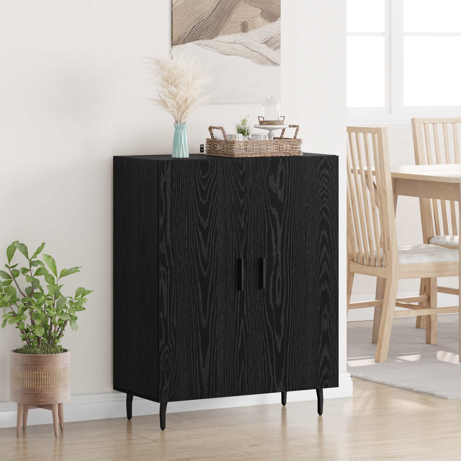 Kreveta Crni hrast 69,5 x 34 x 90 cm Konstruirano drvo