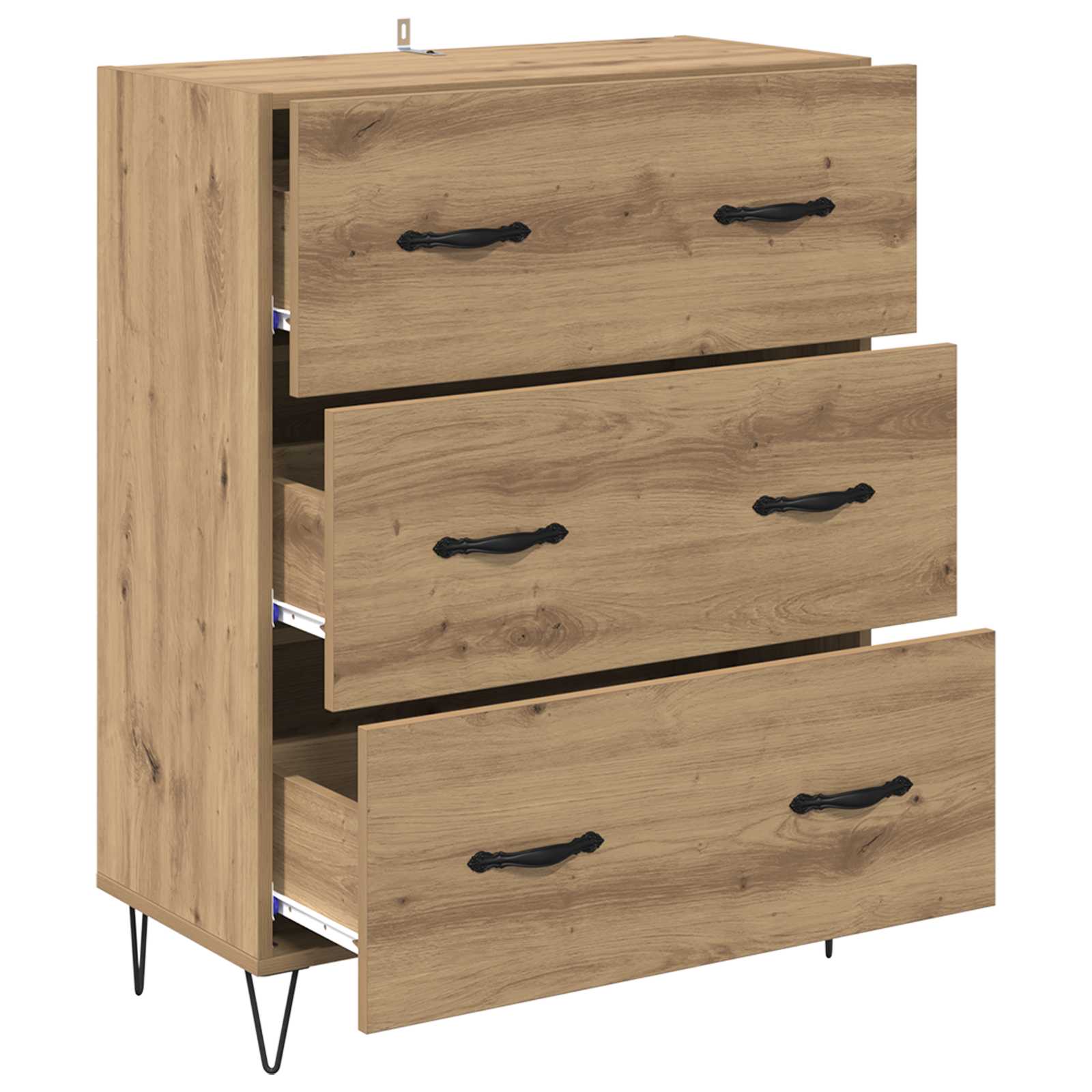Kreveta s ladicama Umjetnički hrast 69,5 x 34 x 90 cm