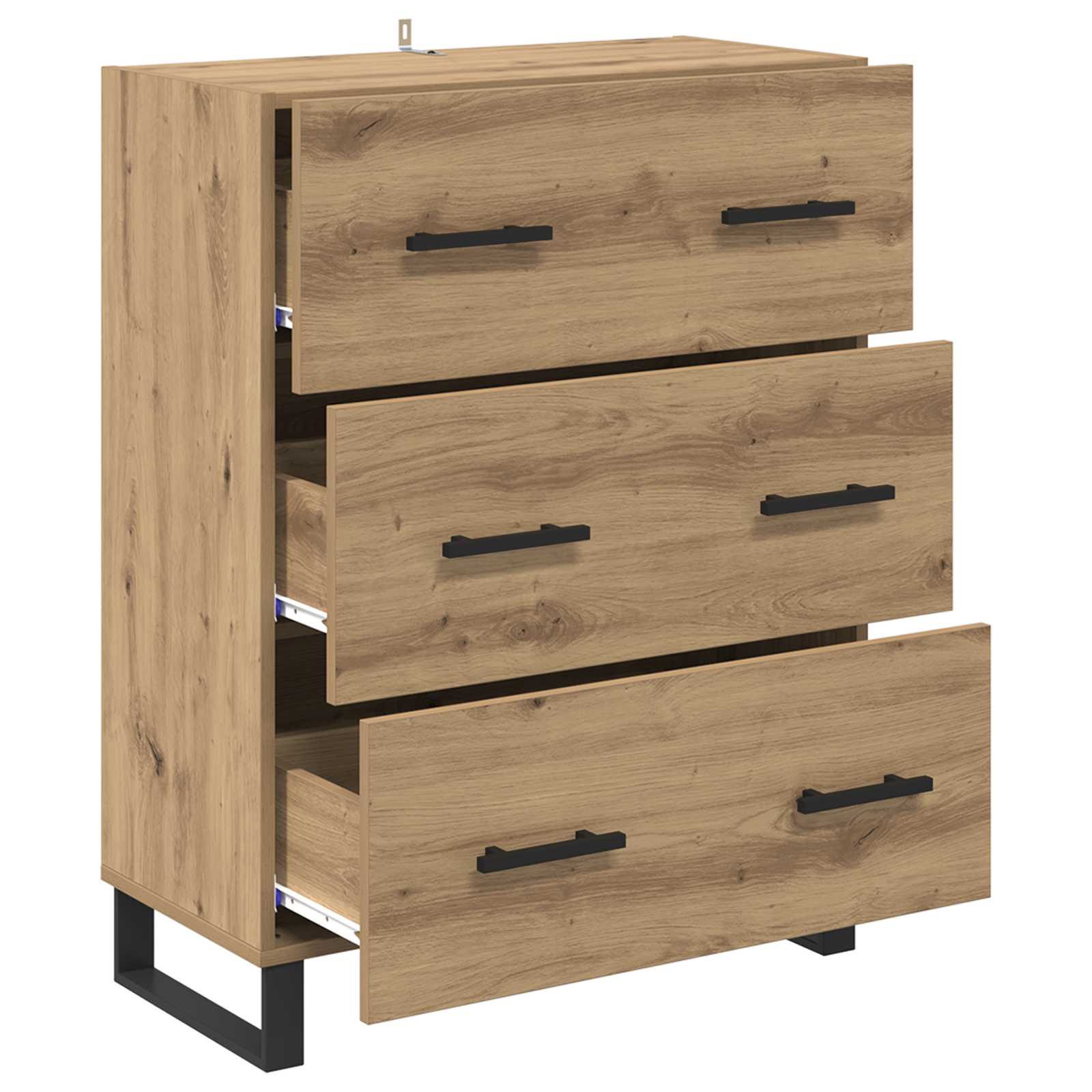 Kreveta s ladicama Umjetnički hrast 69,5 x 34 x 90 cm