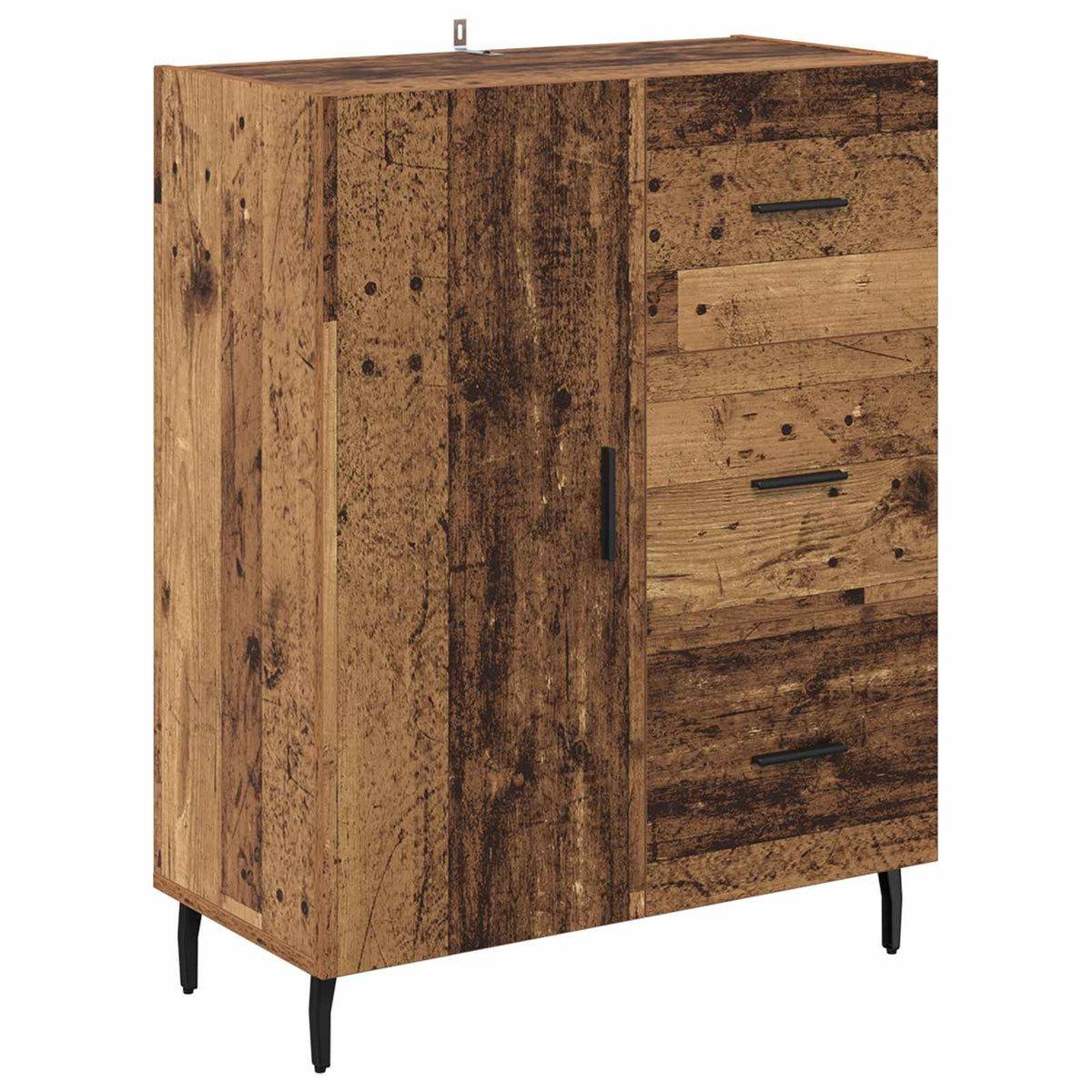Kreveta Staro drvo 69,5 x 34 x 90 cm Obrađeno drvo i čelik