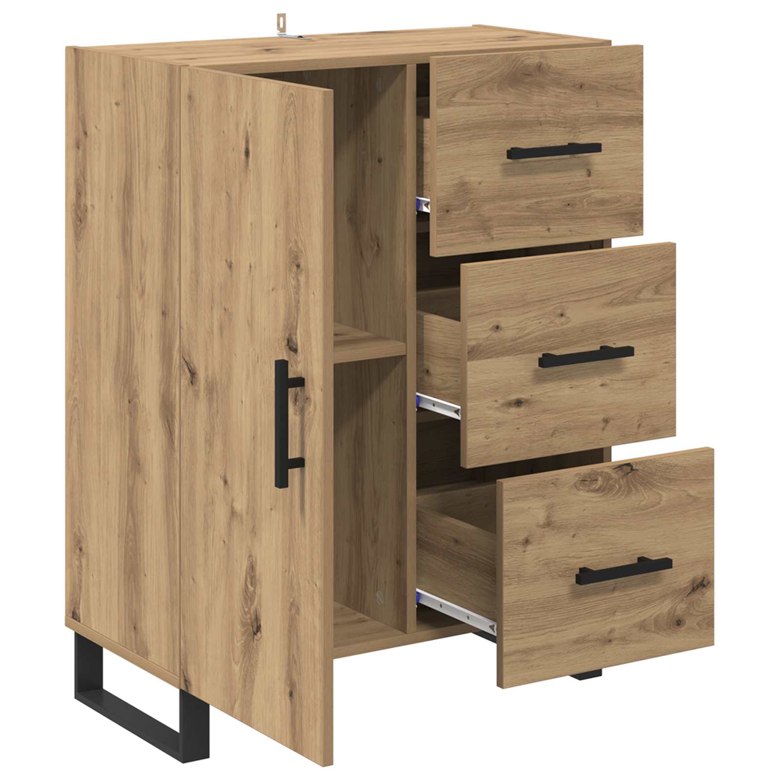 Kreveta s ladicama Umjetnički hrast 69,5 x 34 x 90 cm