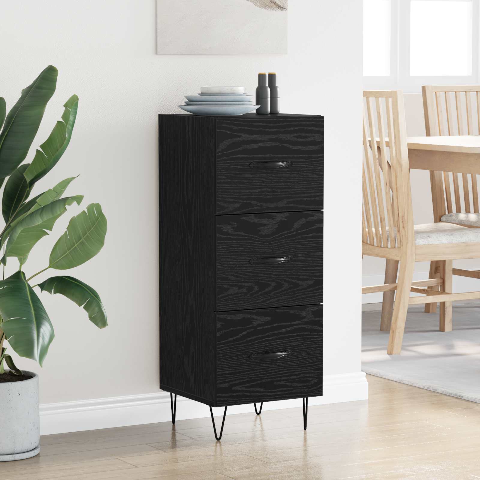 Kreveta Crni hrast 34 x 34.5 x 90 cm Konstruirano drvo