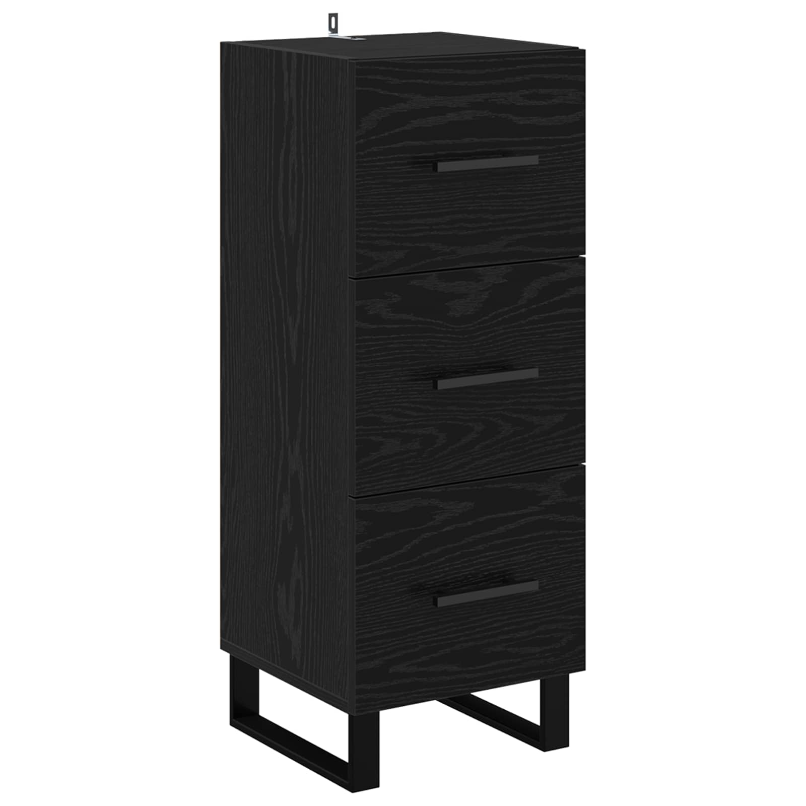 Kreveta Crni hrast 34,5 x 34 x 90 cm Obrađeno drvo i čelik