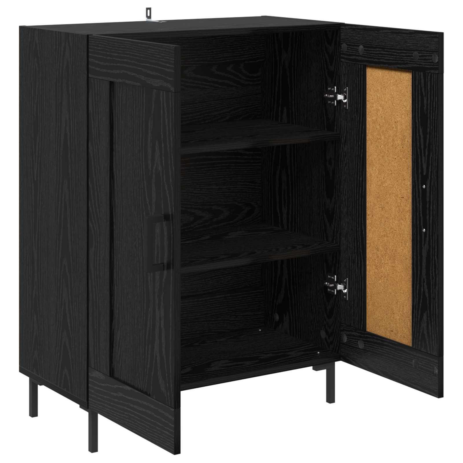 Kreveta Crni hrast 69,5 x 34 x 90 cm Obrađeno drvo i čelik