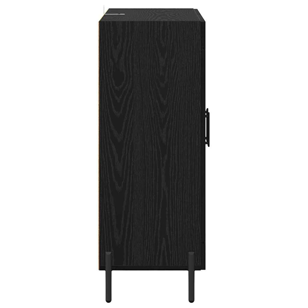 Kreveta Crni hrast 69,5 x 34 x 90 cm Obrađeno drvo i čelik