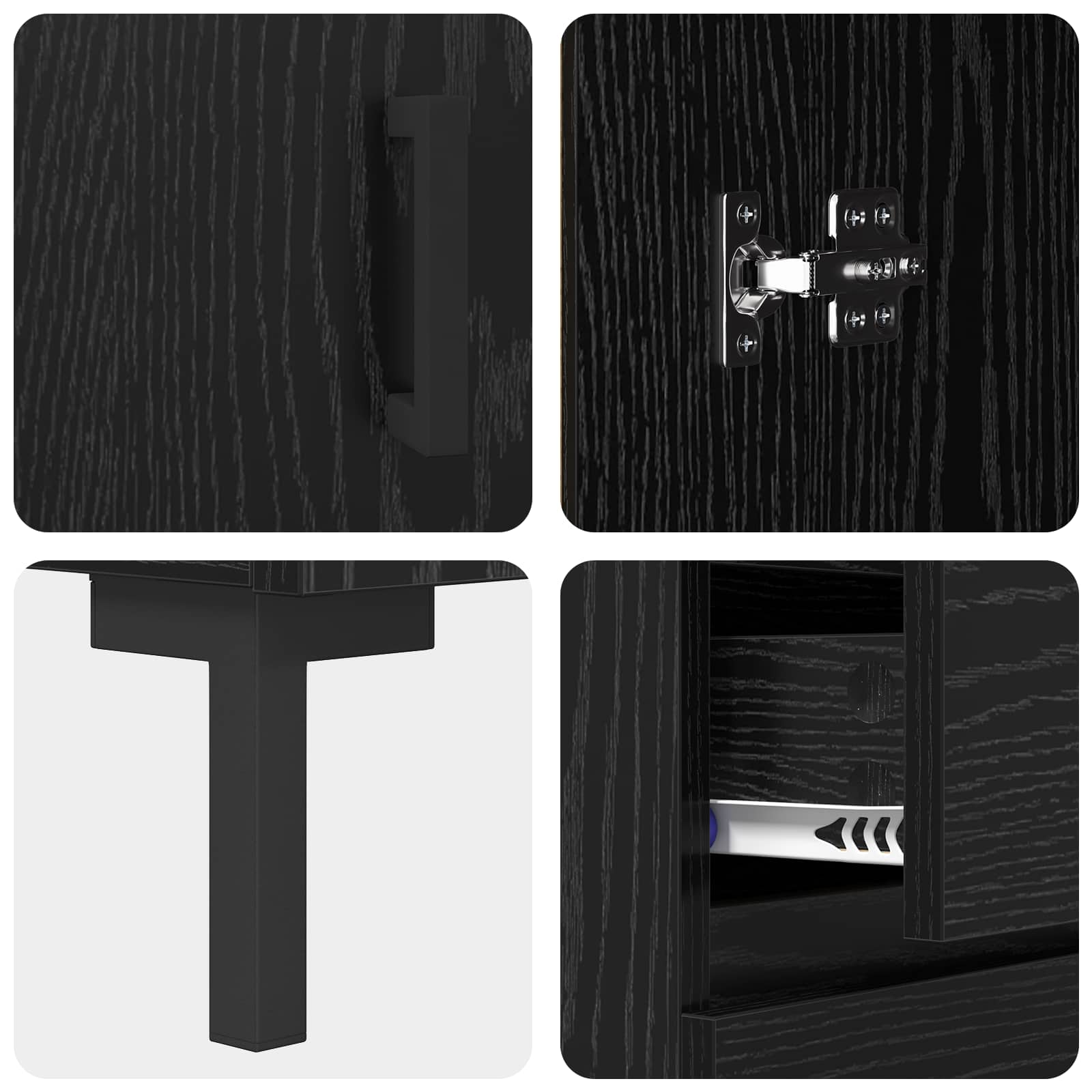 Kreveta Crni hrast 69.5 x 34 x 90 cm Konstruirano drvo