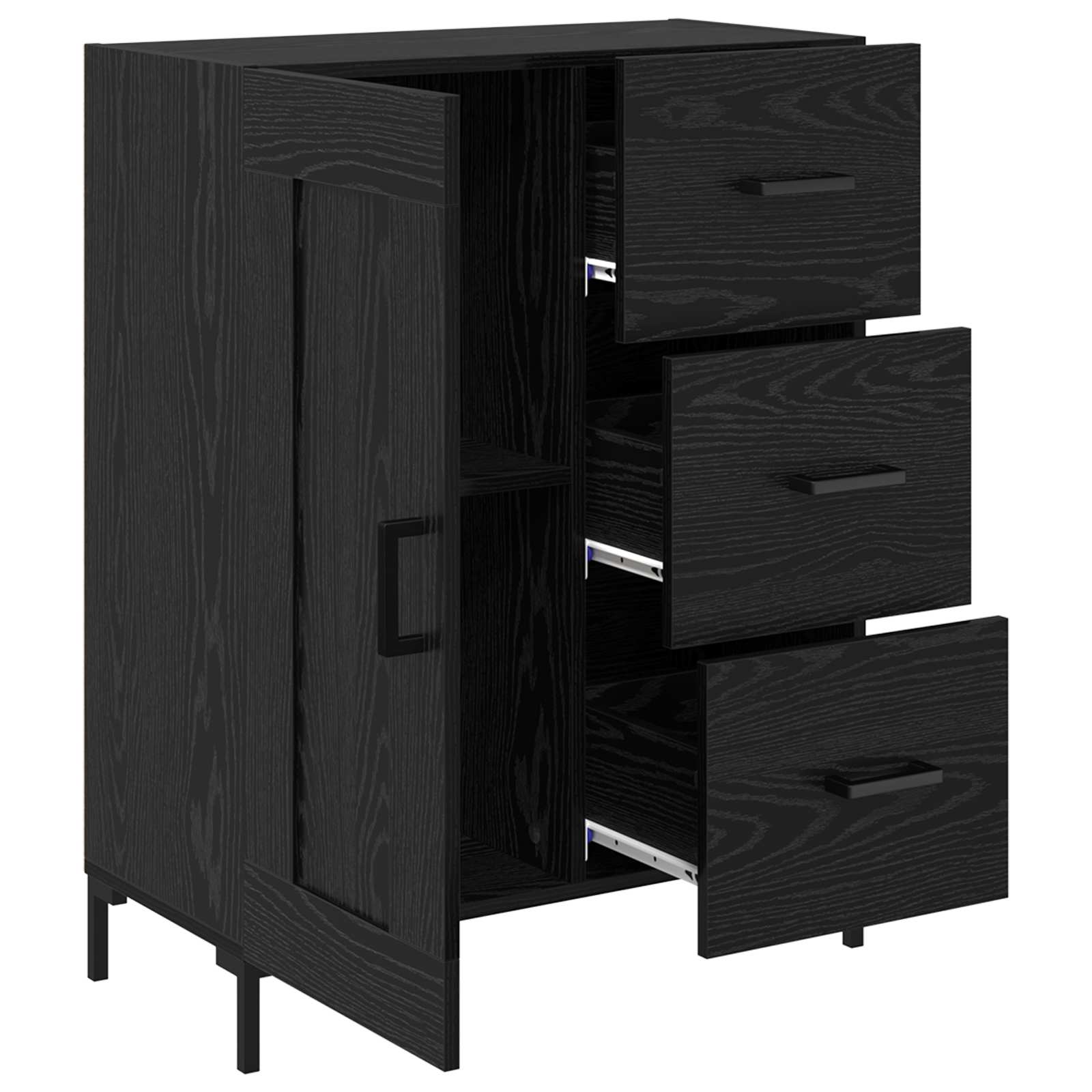 Kreveta Crni hrast 69.5 x 34 x 90 cm Konstruirano drvo