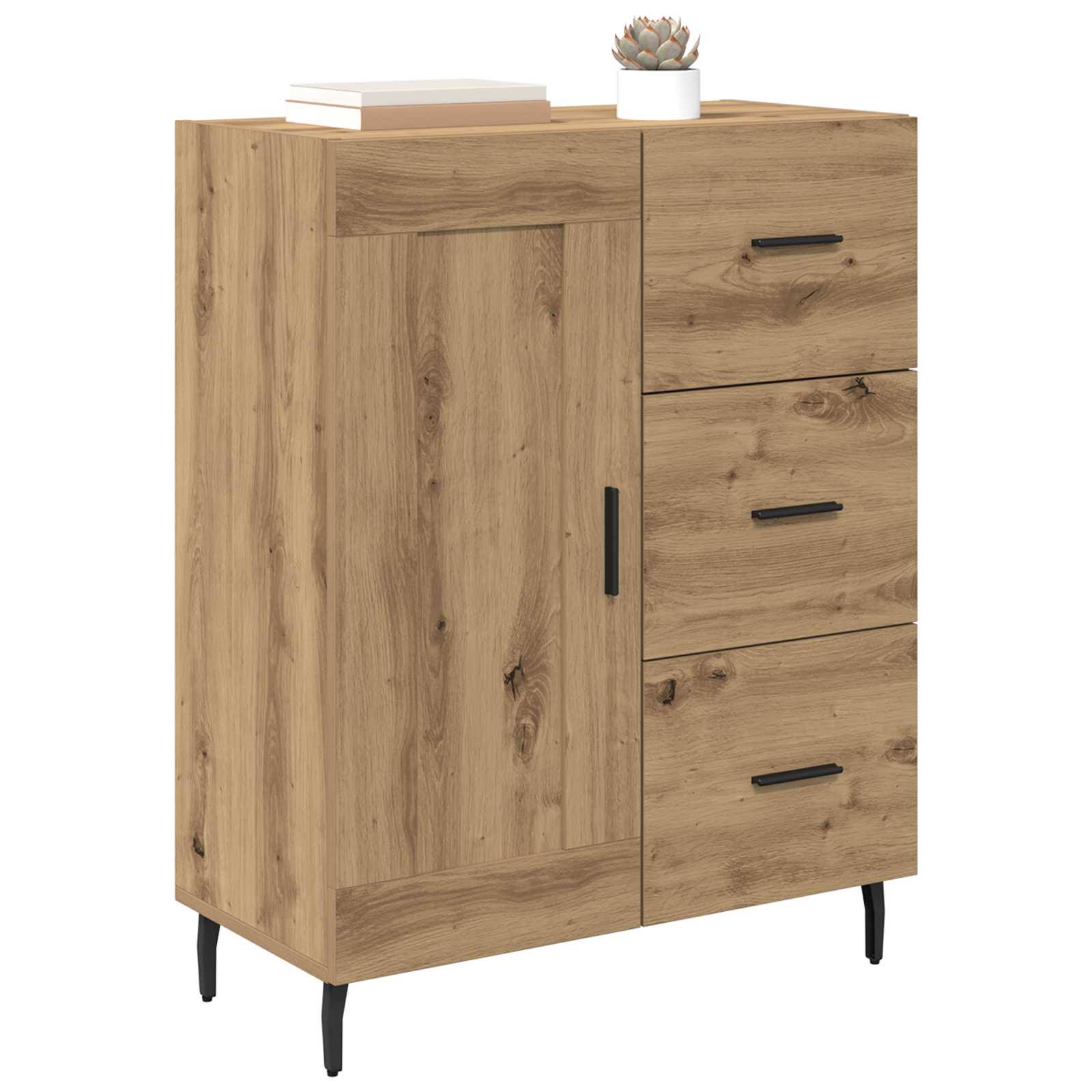 Kreveta s ladicama Umjetnički hrast 69,5 x 34 x 90 cm