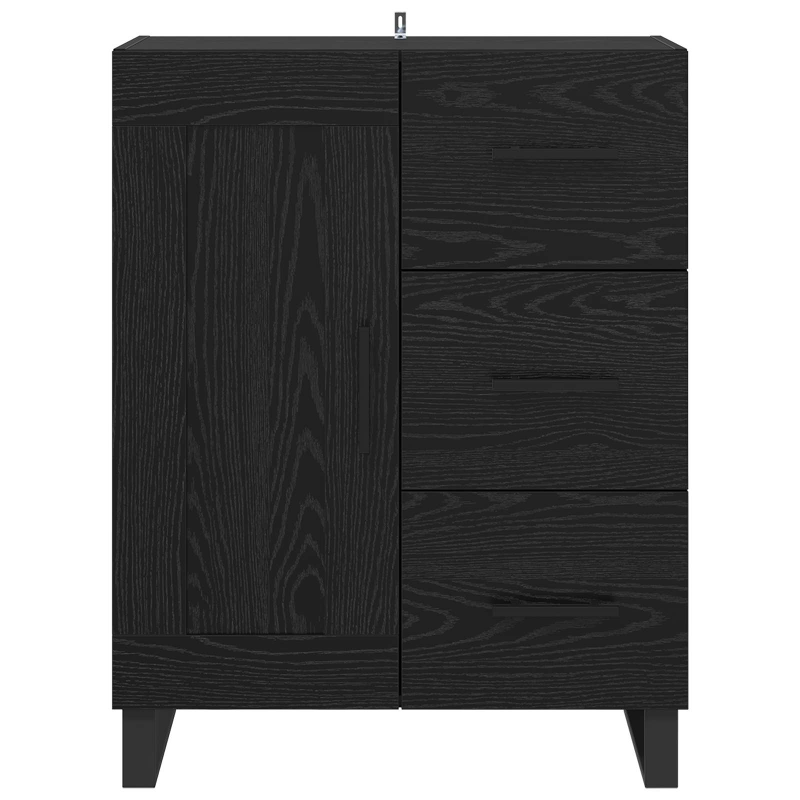 Kreveta Crni hrast 69,5 x 34 x 90 cm Obrađeno drvo i čelik