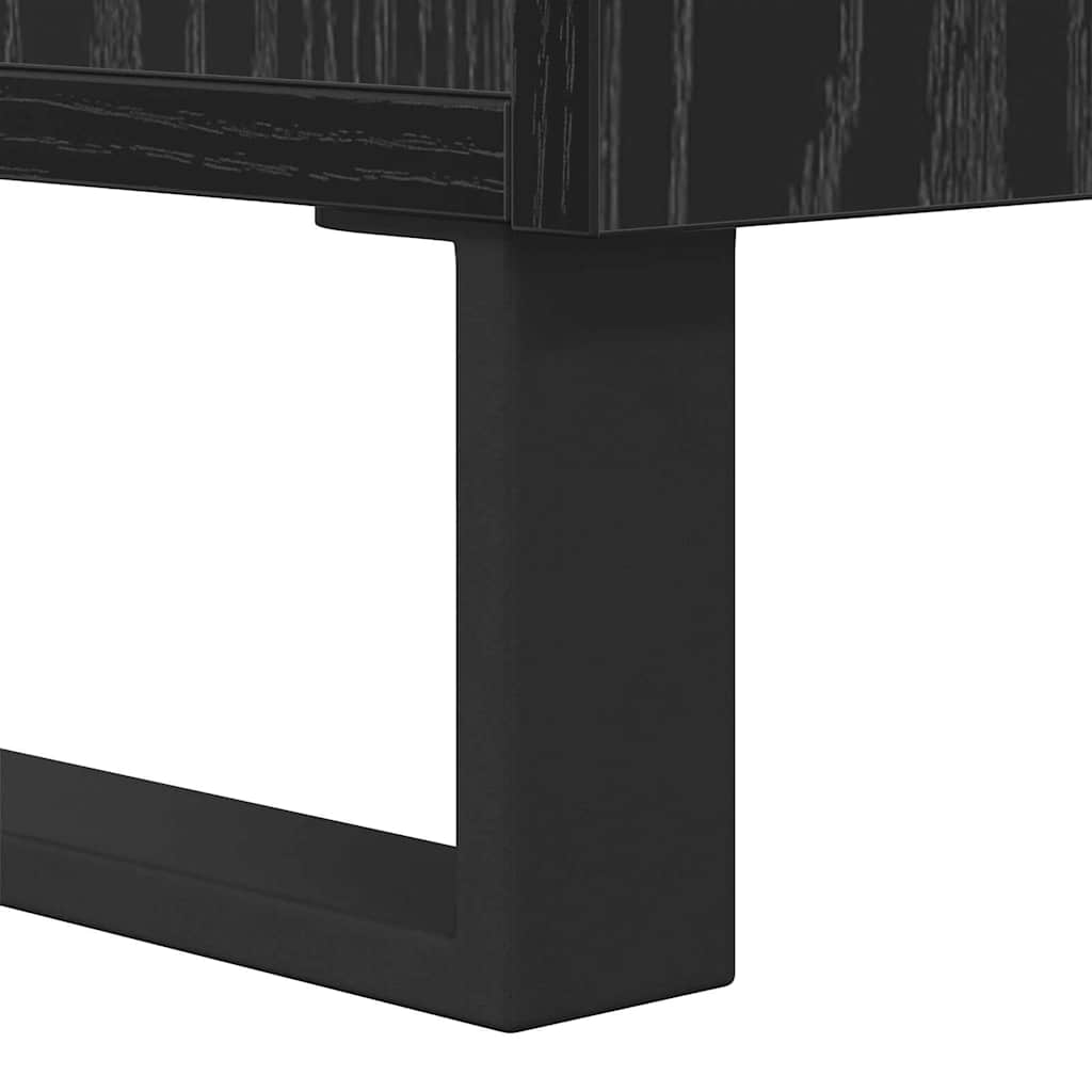 Kreveta Crni hrast 34,5 x 34 x 90 cm Obrađeno drvo i čelik