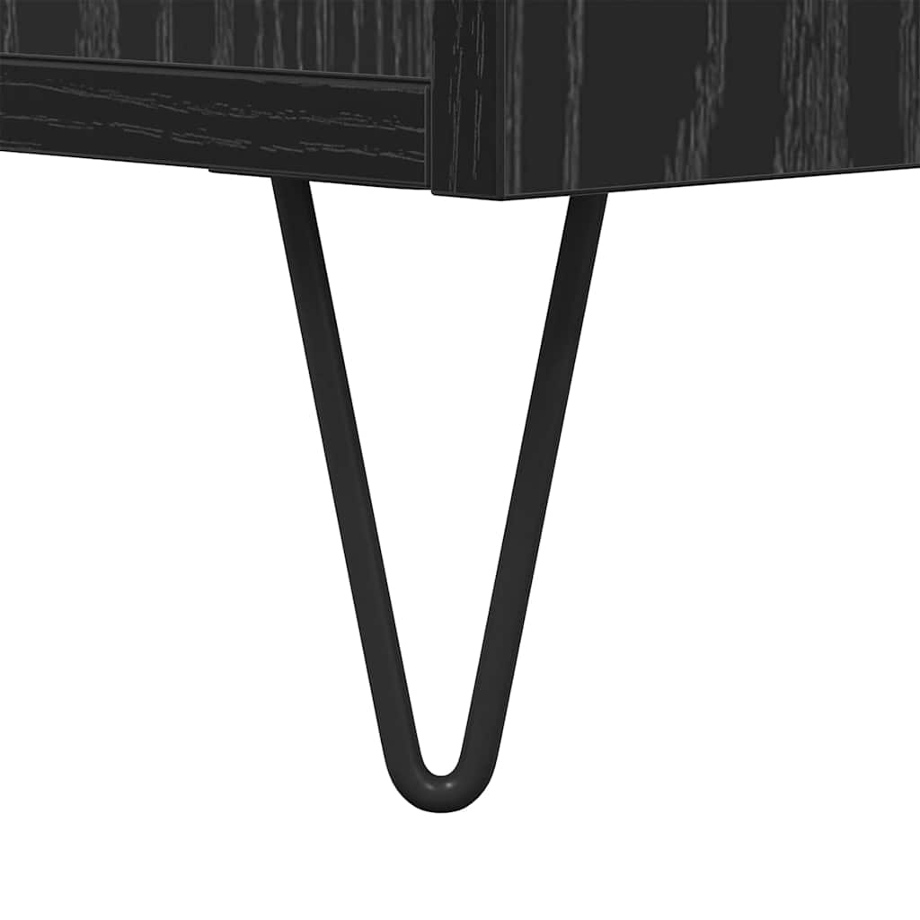 Kava Stol Crni hrast 80 x 80 x 36,5 cm Konstruirano drvo
