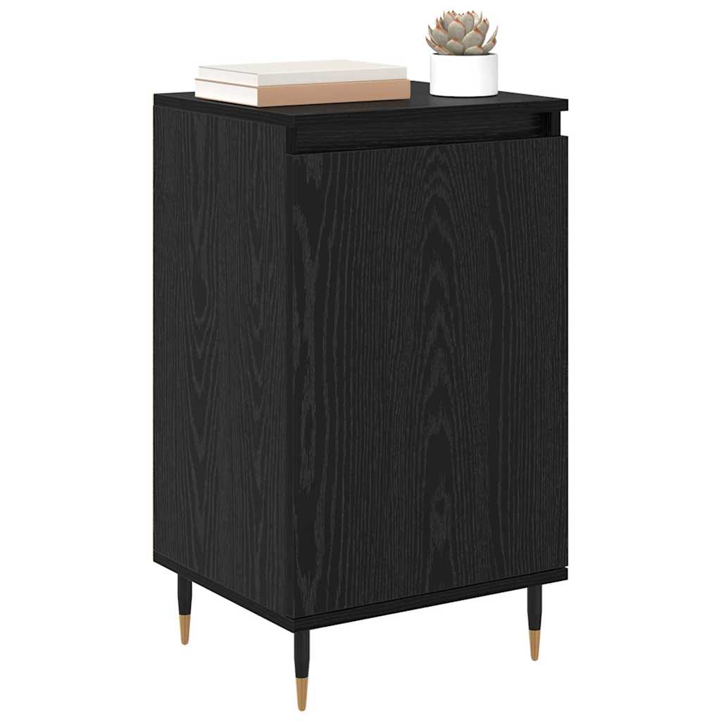 Kreveta 2 pcs Crni hrast 40 x 35 x 70 cm Obrađeno drvo i čelik