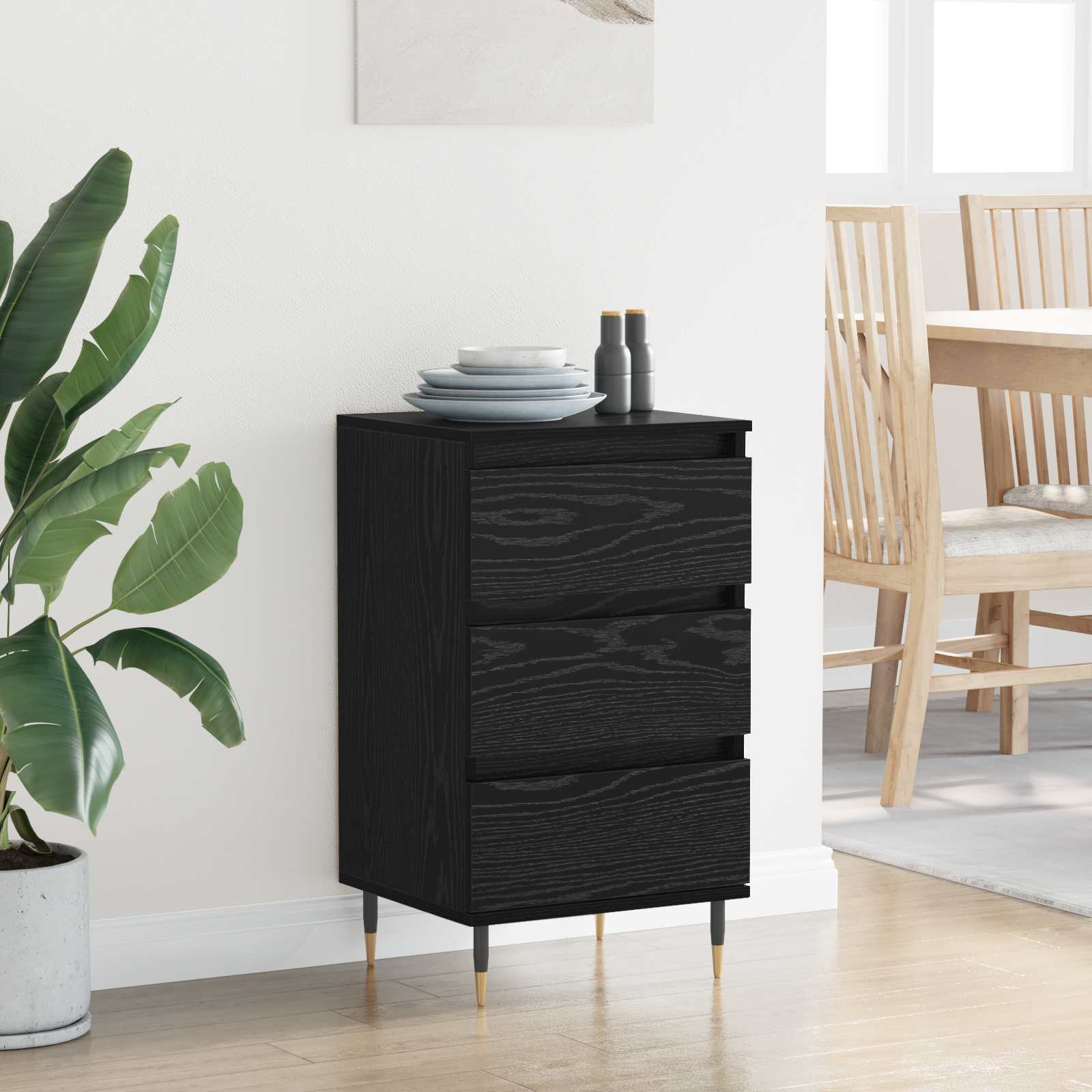 Kreveta s ladicama Crni hrast 35 x 40 x 70 cm Konstruirano drvo