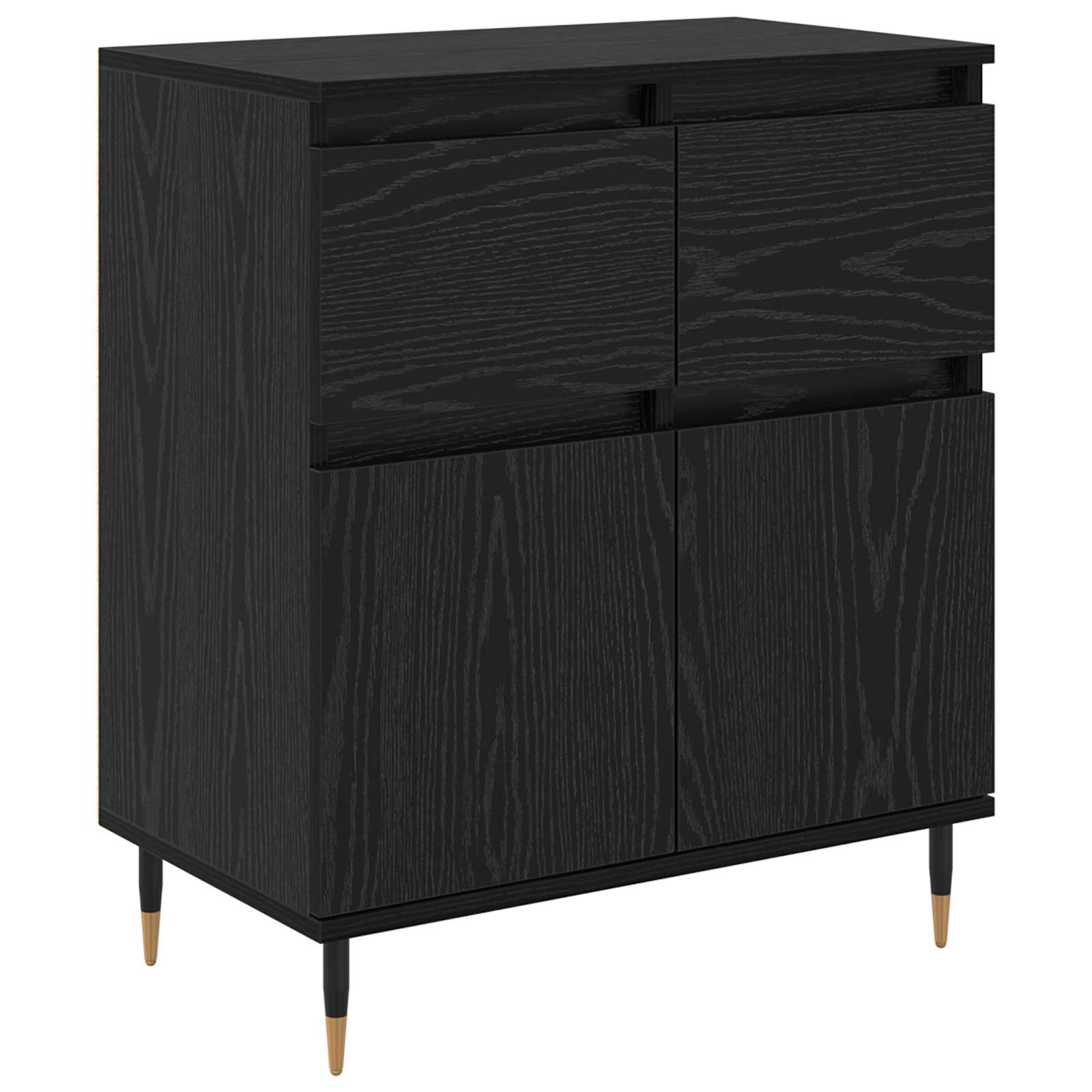 Kreveta Crni hrast 60 x 35 x 70 cm Obrađeno drvo i čelik