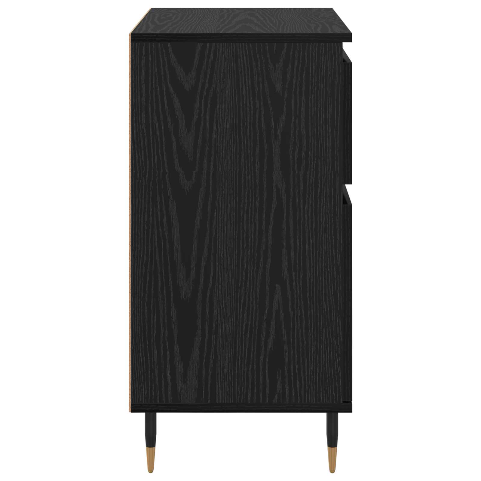 Kreveta Crni hrast 60 x 35 x 70 cm Obrađeno drvo i čelik