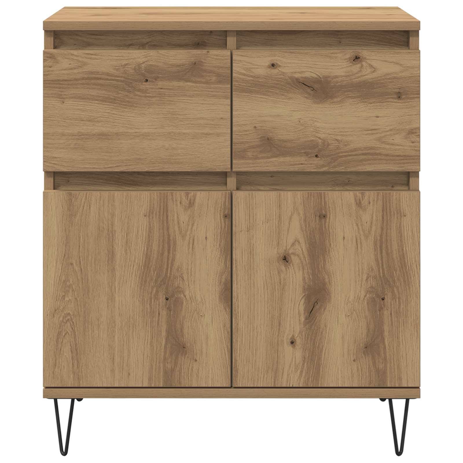 Kreveta Umjetnički hrast 60 x 35 x 70 cm Obrađeno drvo i čelik