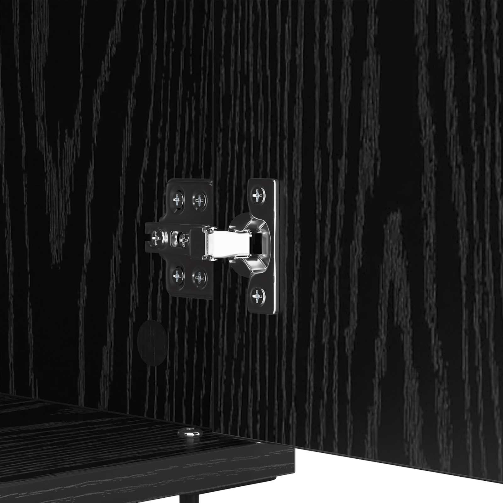 Kreveta Crni hrast 60 x 35 x 70 cm Obrađeno drvo i čelik