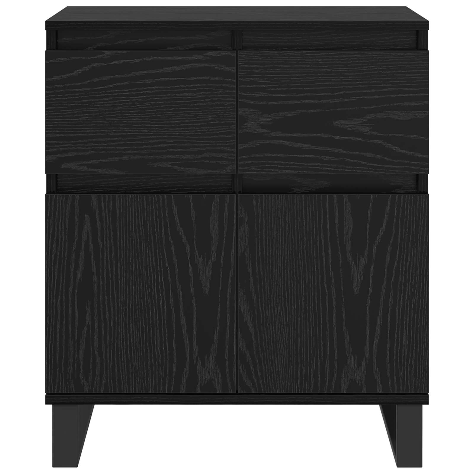 Kreveta Crni hrast 60 x 35 x 70 cm Obrađeno drvo i čelik