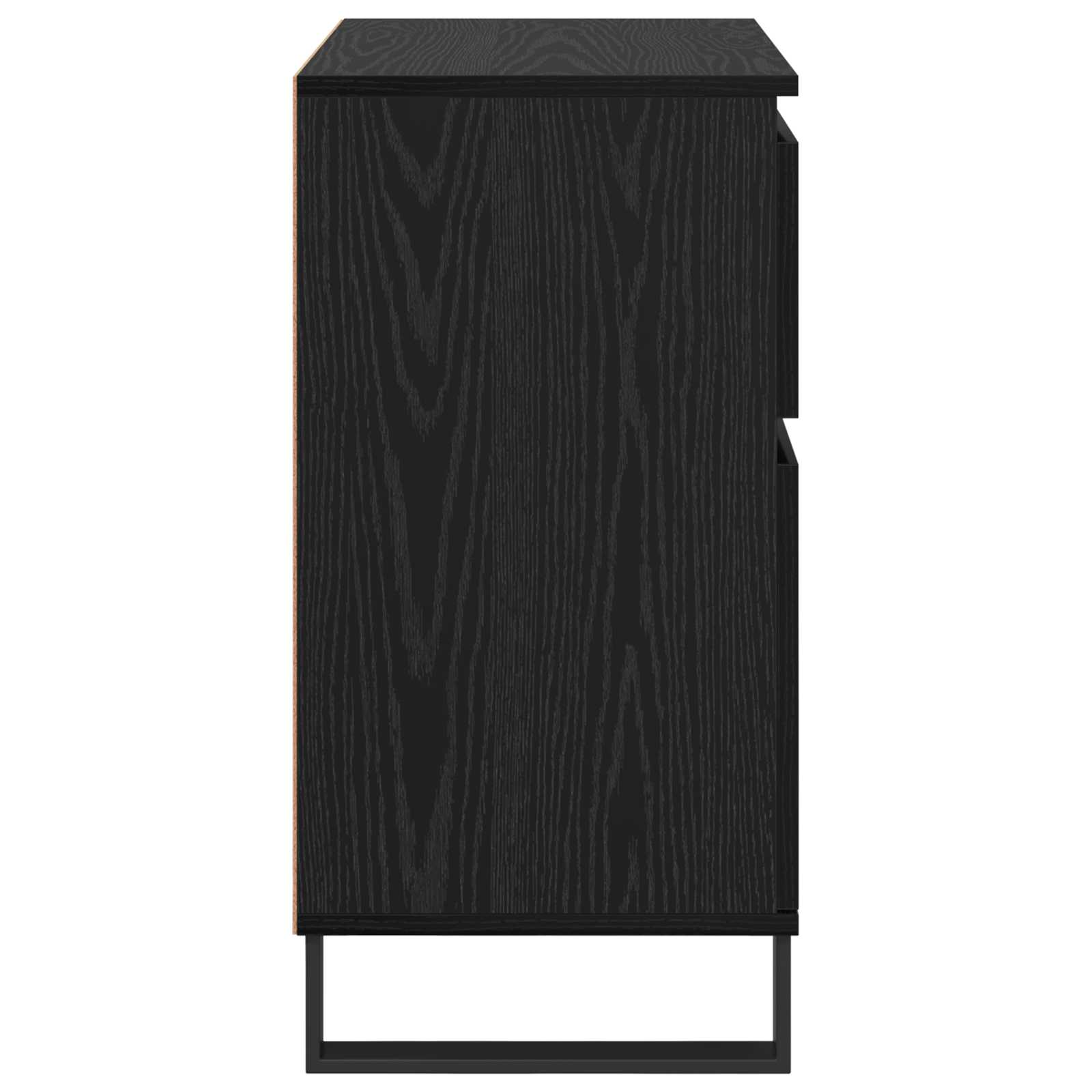 Kreveta Crni hrast 60 x 35 x 70 cm Obrađeno drvo i čelik