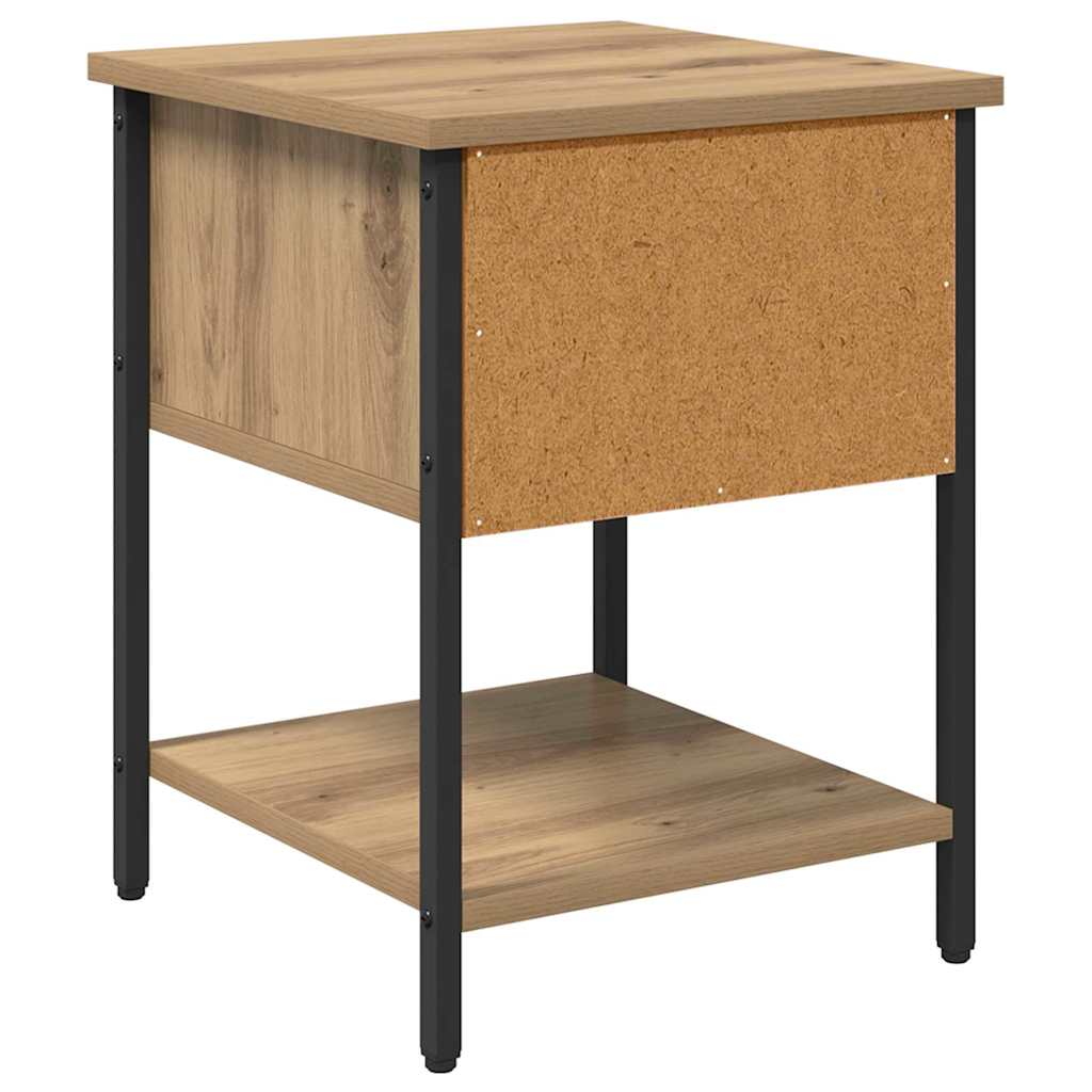 Noćni ormarić s ladicama Umjetnički hrast 34 x 35,5 x 45 cm