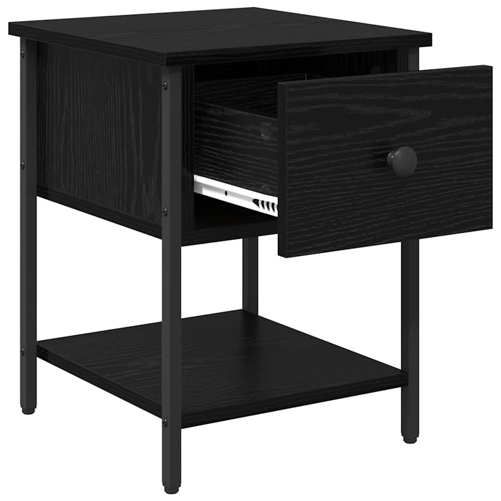 Noćni ormarić s ladicama 2 pcs Crni hrast 34 x 35,5 x 45 cm