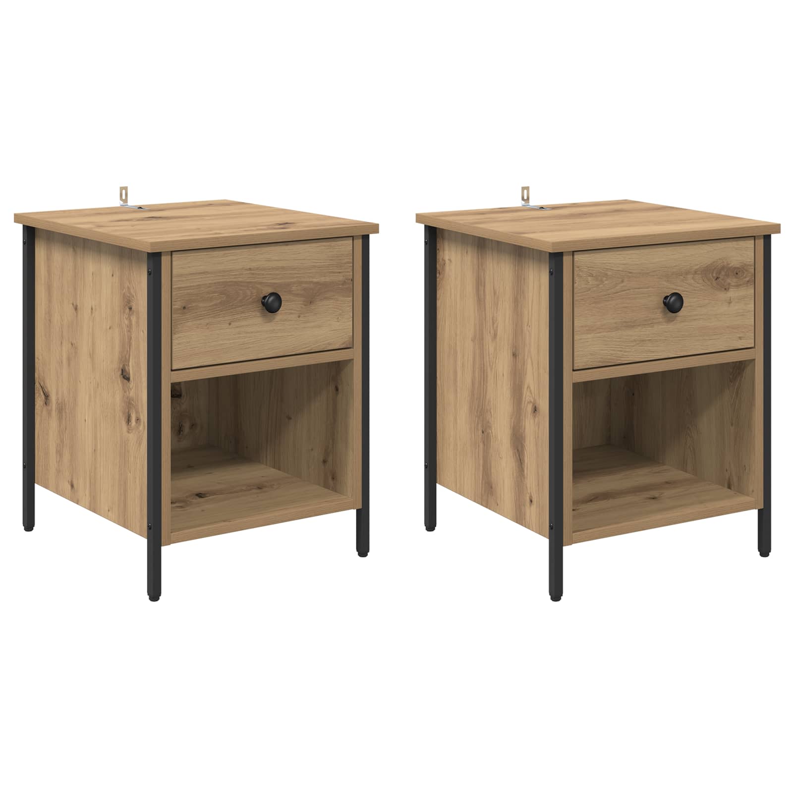 Noćni ormar s ladicama 2 pcs Umjetnički hrast 40 x 42 x 50 cm