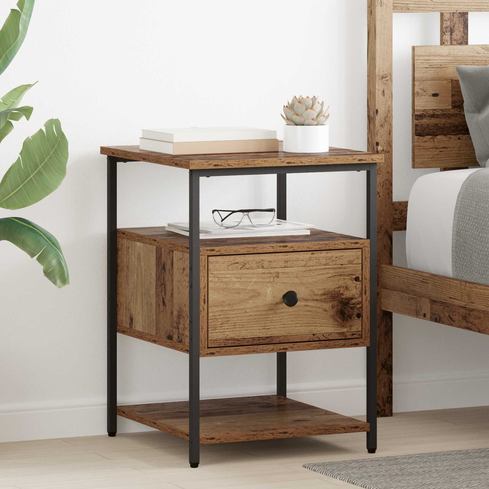 Noćni ormar 2 pcs Staro drvo 40 x 42 x 56 cm Konstruirano drvo
