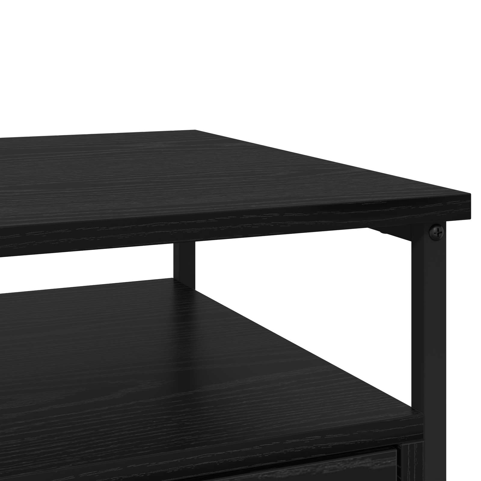 Noćni ormar 2 pcs Crni hrast 40 x 42 x 55 cm Konstruirano drvo